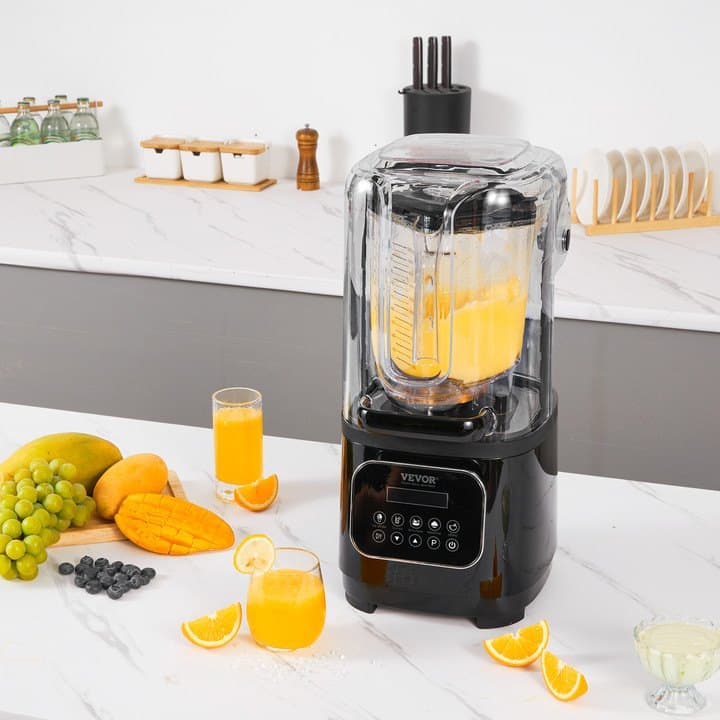 Professional Blender 2200W Commercial Kitchen Blender with Shield 68oz, High Power Smoothie Blender for Ice Crushing Shakes Juices